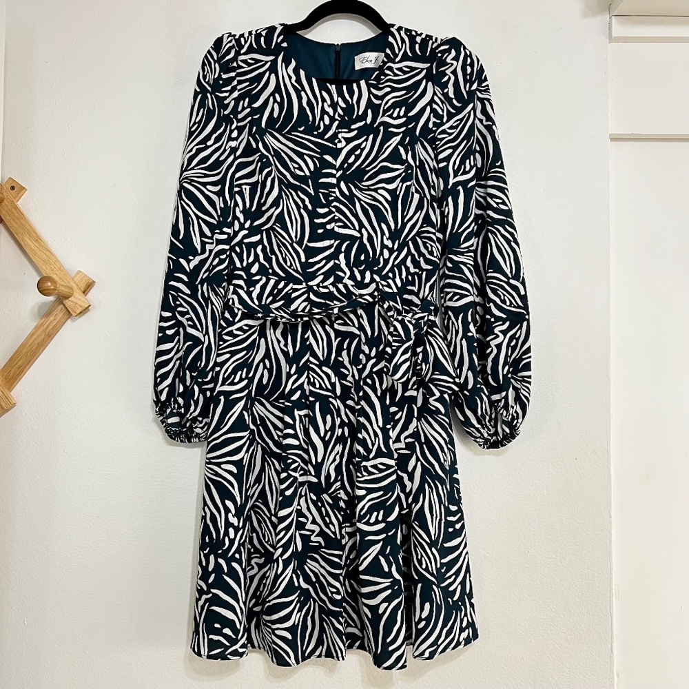 NEW Eliza J Long Sleeve Crew Neck Dress, Size 4
